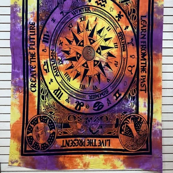 Tie-Dye Cycle Of The Ages Tapestry - Picture 3 of 3